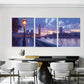 3pcs  London Big Ben and Westminster Bridge Sunset   Wall Art Set Canvas Framed 40x60cm - High Quality Print 100% Australian Made Wall Canvas Ready to Hang