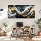 Dynamic Flow Abstract Metallic Wall Art Canvas Office Home Room Framed 120x60cm