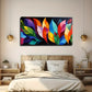Vibrant Multicolor Leaves Leaf Wall Art Canvas Office Home Room Framed 120x60cm