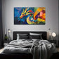 Abstract Dragon Bohemian Wall Art Canvas Office Home Room Framed 80x45cm