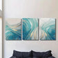 3pcs Beautiful Blue Golden Beach Fluid Wall Art Set Canvas Framed 40x60cm - High Quality Print 100% Australian Made Wall Canvas Ready to Hang
