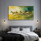 Deer Running On The Grassland Wall Art Canvas Office Home Room Framed 80x45cm