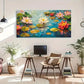 Lotus Flowers Pink Petals Lilie Wall Art Canvas Office Home Room Framed 120x60cm