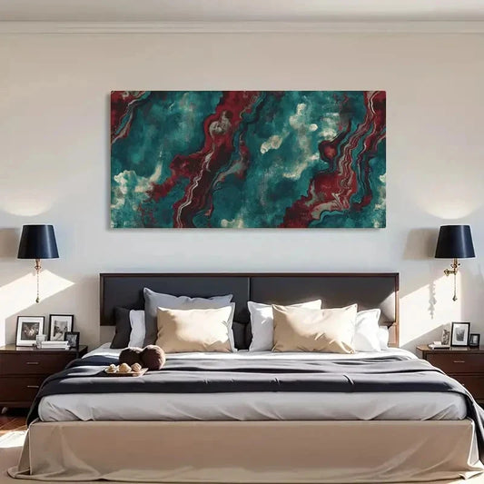 Dark Tones And Abstract Streaks Wall Art Canvas Office Home Room Framed 120x60cm