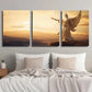 3pcs Sunsetting & Statue of Liberty Wall Art Set Canvas Framed 40x60cm - High Quality Print 100% Australian Made Wall Canvas Ready to Hang