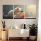 3pcs Adorable White Kitten Whimsical Metal Print Ready to Hang Art