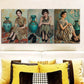 3pcs Featuring a Vintage-Style Girl, Metal Print Ready to Hang Art