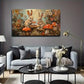 Charming Rabbit & Mushroom Tea Wall Art Canvas Office Home Room Framed 120x60cm