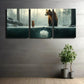 3pcs Bear on Ice Floe Triptych Metal Print Ready to Hang Art