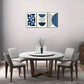 3pcs Blue Geometric Pattern Decorative Poster Metal Print Ready to Hang Art