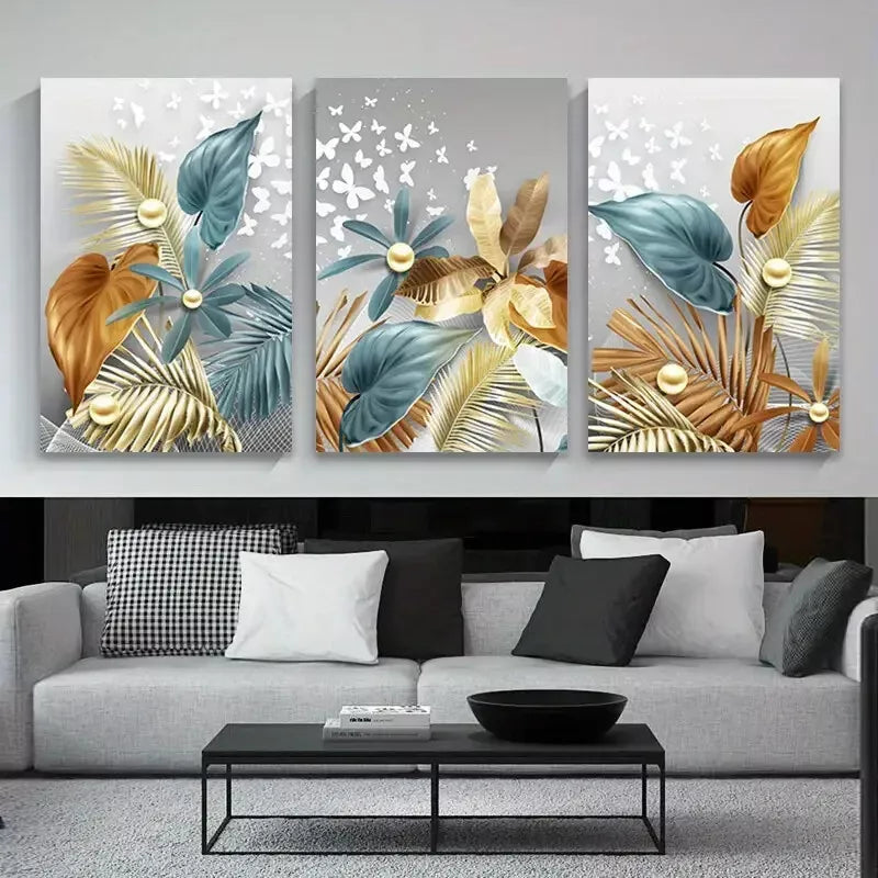 3pcs Luxury Butterfly Art Canvas Framed 40x60cm - High Quality Print 100% Australian Made Wall Canvas Ready to Hang