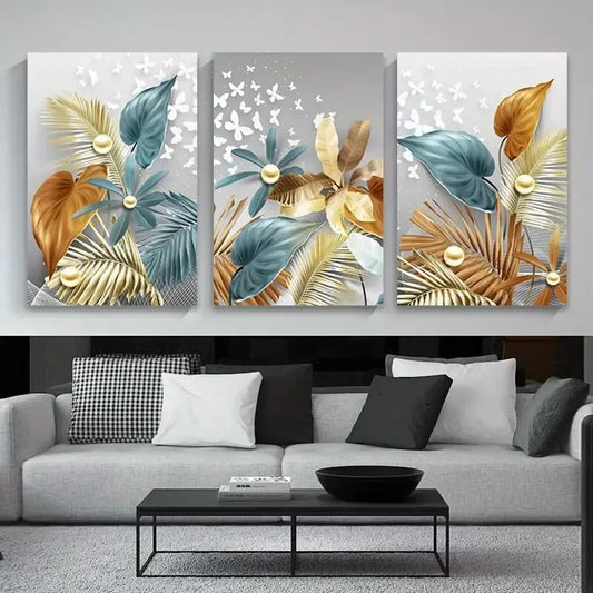 3pcs Luxury Butterfly Art Canvas Framed 40x60cm - High Quality Print 100% Australian Made Wall Canvas Ready to Hang