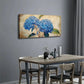 Minimalist Blue Hydrangea Wall Art Canvas Office Home Room Framed 120x60cm