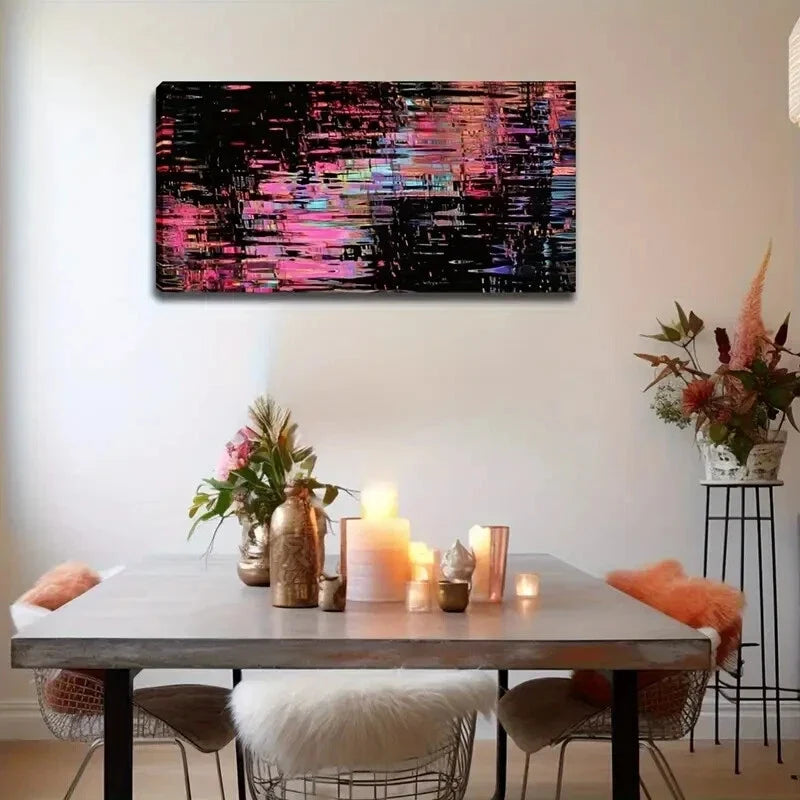 Vibrant Colors and Lines Wall Art Canvas Office Home Room Framed 80x45cm