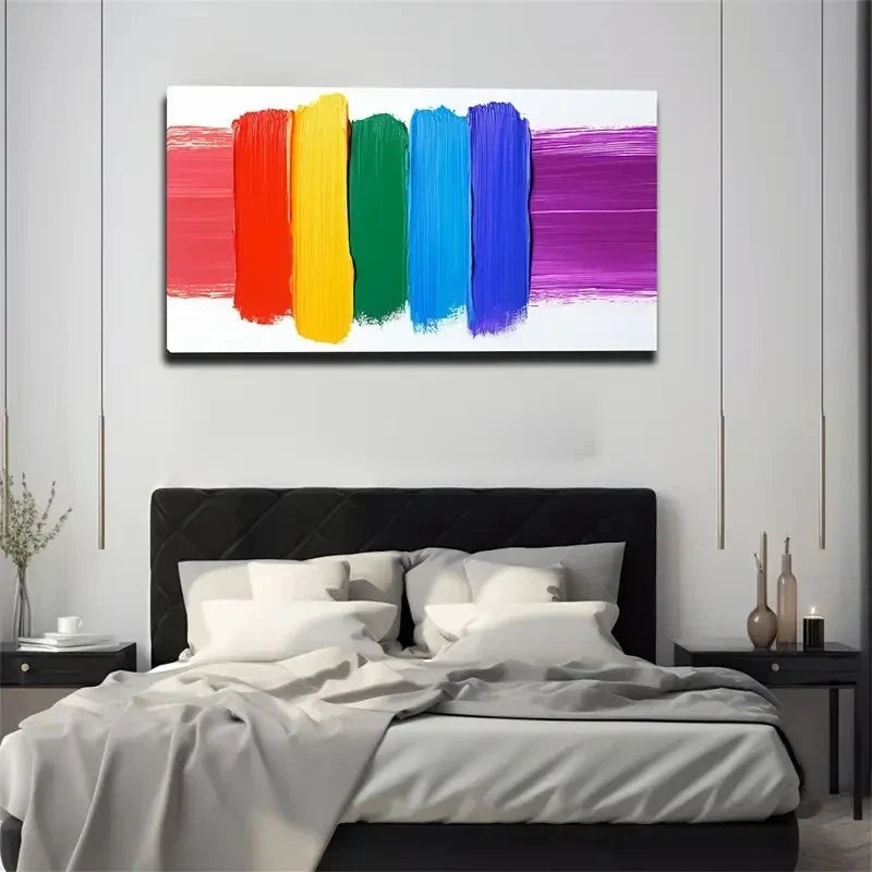 Modern Minimalist Horizontal Wall Art Canvas Office Home Room Framed 120x60cm