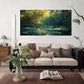 Pond Egrets Bamboo Forest Wall Art Canvas Office Home Room Framed 120x60cm