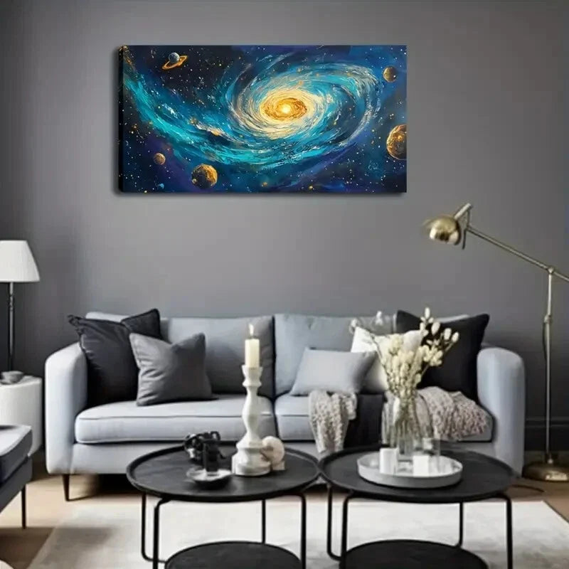 Abstract Realistic Brushstrokes Wall Art Canvas Office Home Room Framed 80x45cm