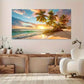 Caribbean Sunset Tropical Wall Art Canvas Office Home Room Framed 120x60cm