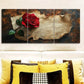 3pcs Modern Rose & Hand Letter Metal Print Ready to Hang Art