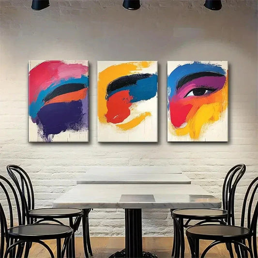 3pcs Bold Brushstrokes and Vibrant Sky Perfect Wall Art Set Canvas Framed 40x60cm - High Quality Print 100% Australian Made Wall Canvas Ready to Hang