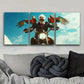 3pcs Free old for Man Art Painting Metal Print Ready to Hang Art