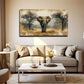 Realistic Style Elephant Dark Wall Art Canvas Office Home Room Framed 120x60cm