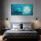 Modern Blue Floral Hippo Wall Art Canvas Office Home Room Framed 120x60cm