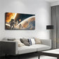 Three Astronauts' Magnificent Wall Art Canvas Office Home Room Framed 120x60cm