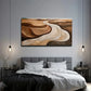 Modern Brown Beige Black Wall Art Canvas Office Home Room Framed 80x45cm