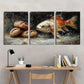 3pcs Five Breads and Two Fish Bible Verses Metal Print Ready to Hang Art