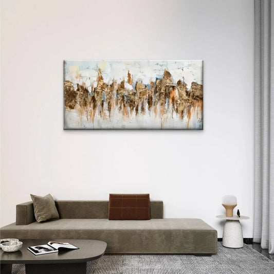 Urban Landscape Abstract Wall Art Canvas Office Home Room Framed 80x45cm