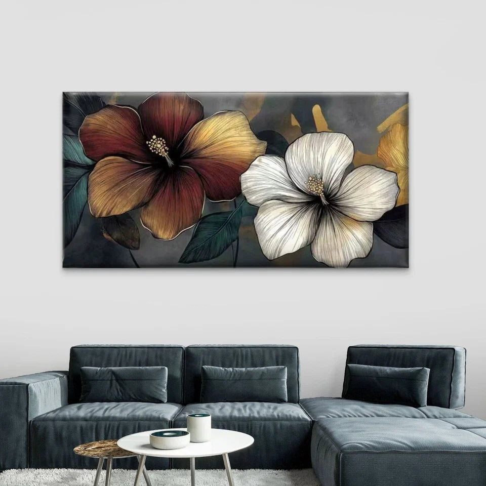 The Midnight Garden's Breath Wall Art Canvas Office Home Room Framed 80x45cm