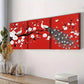 3pcs Modern Peacock & Floral Design, Wall Art Set Canvas Framed 40x60cm - High Quality Print 100% Australian Made Wall Canvas Ready to Hang