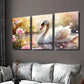 3pcs Pink Roses Waterfront Scene with Blooming Wall Art Set Canvas Framed 40x60cm - High Quality Print 100% Australian Made Wall Canvas Ready to Hang