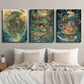 3pcs National Trend Figure Animal Scene Metal Print Ready to Hang Art