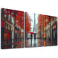 3pcs Modern Farmhouse Ink Paris Eiffel Tower Wall Art Set Canvas Framed 40x60cm - High Quality Print 100% Australian Made Wall Canvas Ready to Hang