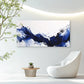 Dynamic Modern Blue Ink Wall Art Canvas Office Home Room Framed 120x60cm