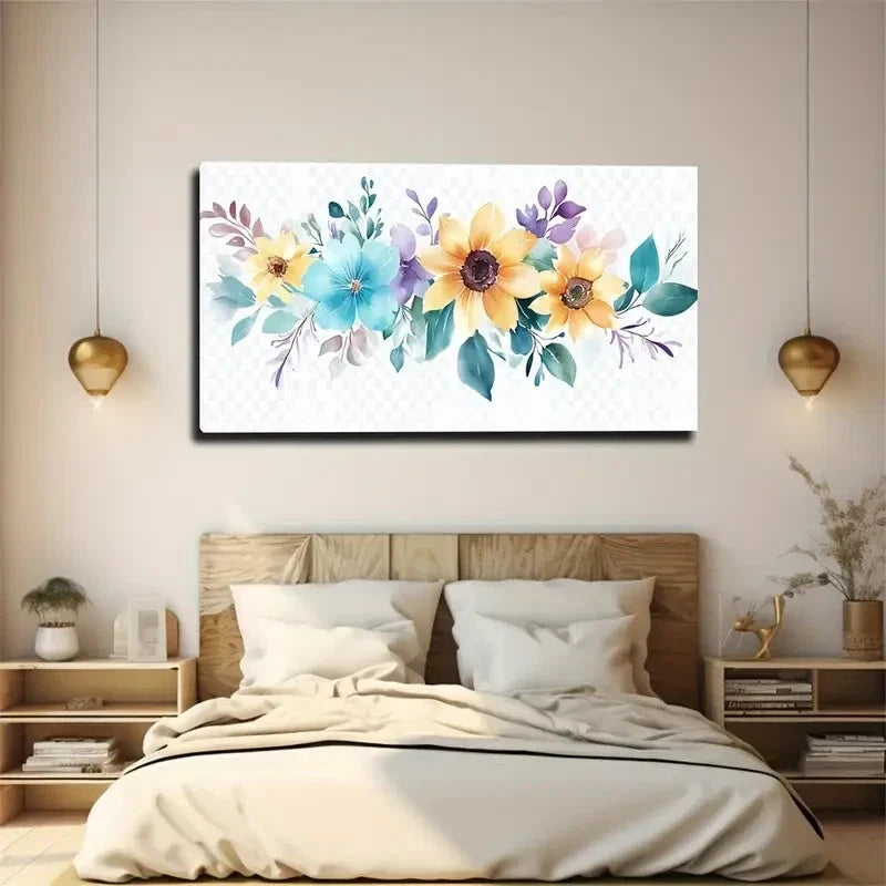 Light Gray Lattice Texture Wall Art Canvas Office Home Room Framed 120x60cm