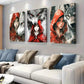 3pcs little Red Riding Hood and Wolves Triptych Wall Art Canvas Wall Art Set Canvas Framed 40x60cm - High Quality Print 100% Australian Made Wall Canvas Ready to Hang