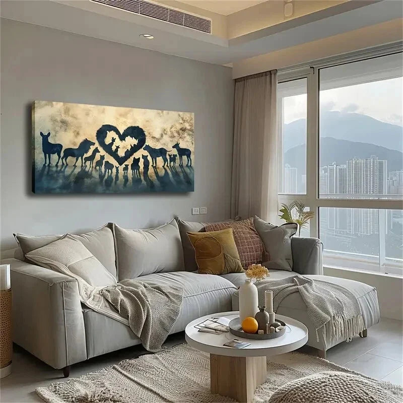 Rustic Charm Rustic Forest Wall Art Canvas Office Home Room Framed 120x60cm