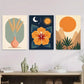 3pcs Modern Tropical Flower & Abstract Landscape Metal Print Ready to Hang Art