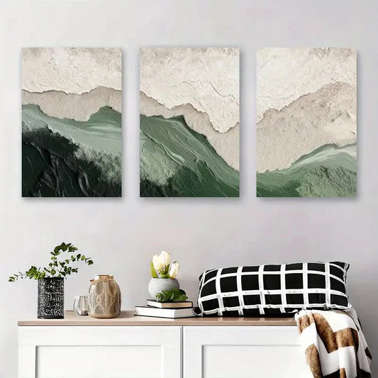 3pcs Modern Boho Desert Landscape Metal Print Ready to Hang Art
