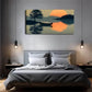 Minimalist Modern Serene Lake Wall Art Canvas Office Home Room Framed 120x60cm