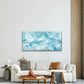 Smoke Texture Blue Abstract Wall Art Canvas Office Home Room Framed 80x45cm