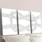 3pcs Nautical Decorative Square Knot Print Wall Art Set Canvas Framed 40x60cm - High Quality Print 100% Australian Made Wall Canvas Ready to Hang
