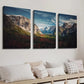 3pcs Nature Mountains Hills Landscape Wall Art Set Canvas Framed 40x60cm - High Quality Print 100% Australian Made Wall Canvas Ready to Hang