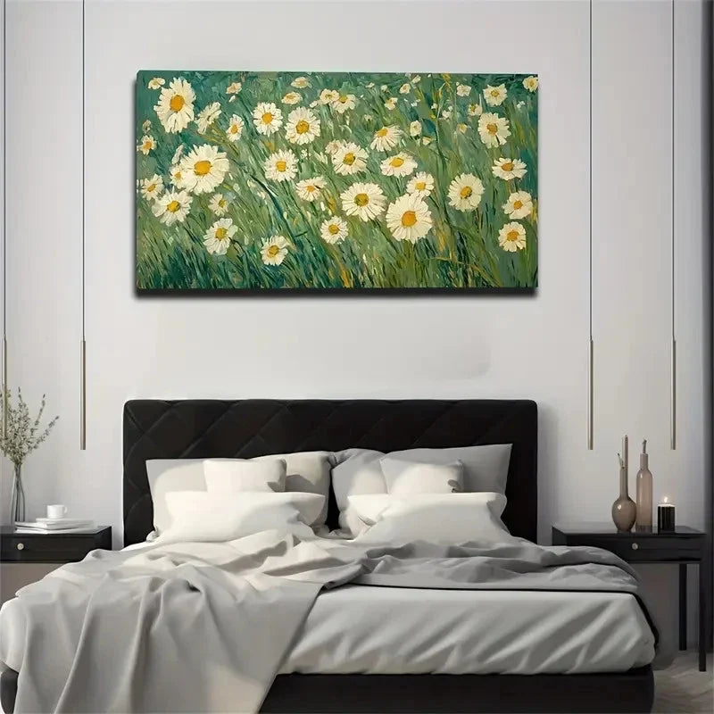 Chrysanthemum Charming Wild Wall Art Canvas Office Home Room Framed 120x60cm