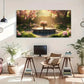 Spring Garden Scene Flowers Wall Art Canvas Office Home Room Framed 120x60cm