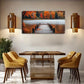 Autumn Forest Lake Bridge Décor Wall Art Canvas Office Home Room Framed 120x60cm