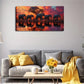 Elephants Sunset Grassland Wall Art Canvas Office Home Room Framed 120x60cm